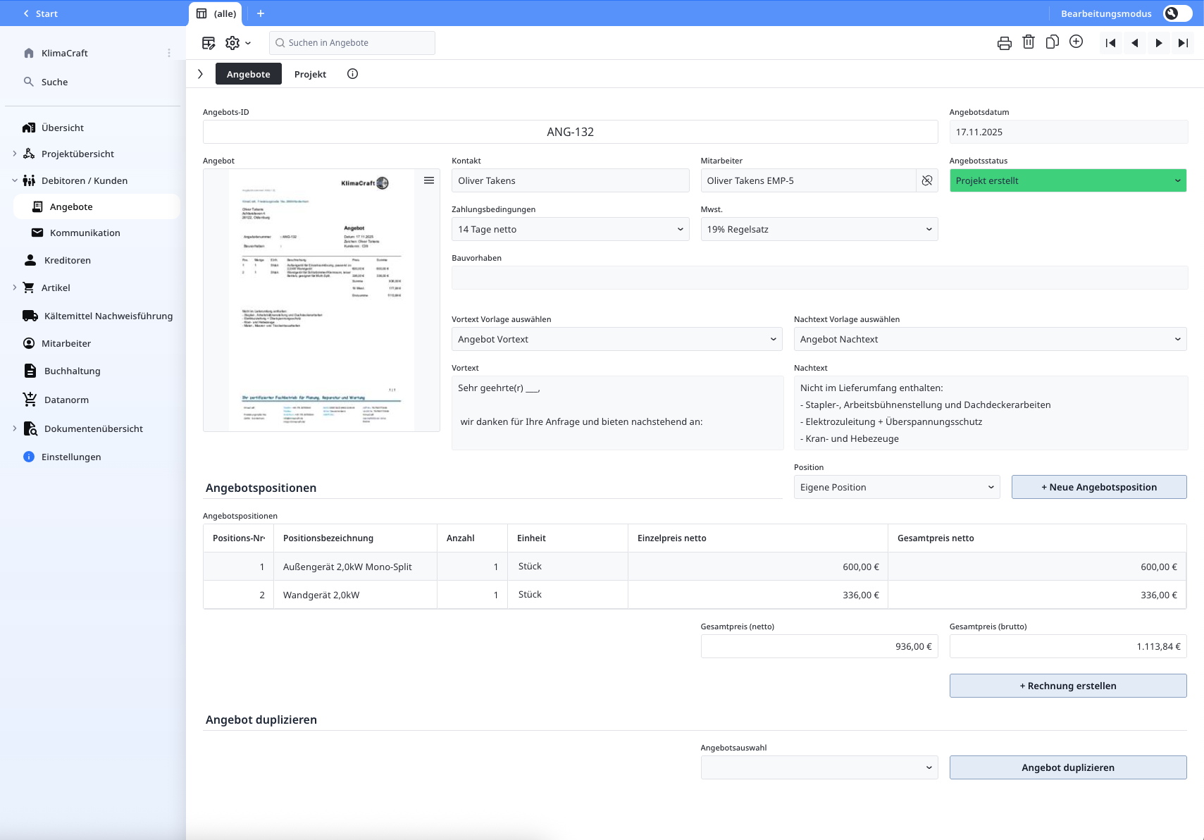 Digitale Zeiterfassung in der Kältetechnik
